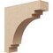 Ekena Millwork 4"W x 16"D x 16"H Thin Pescadero Rough Cedar Woodgrain TimberThane Corbel, Primed Tan CORUR04X16X16PECRCPR - alternate 1
